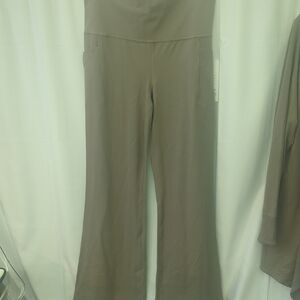 Athleta Taupe Women's Flare Pants Size Large